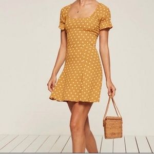 Reformation polka dot dress